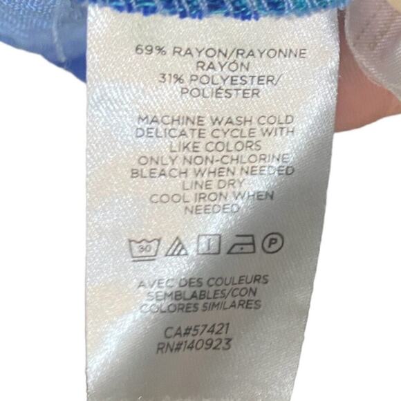 LOFT Blue Plaid Seersucker Midi Dress Size L - Picture 8 of 9